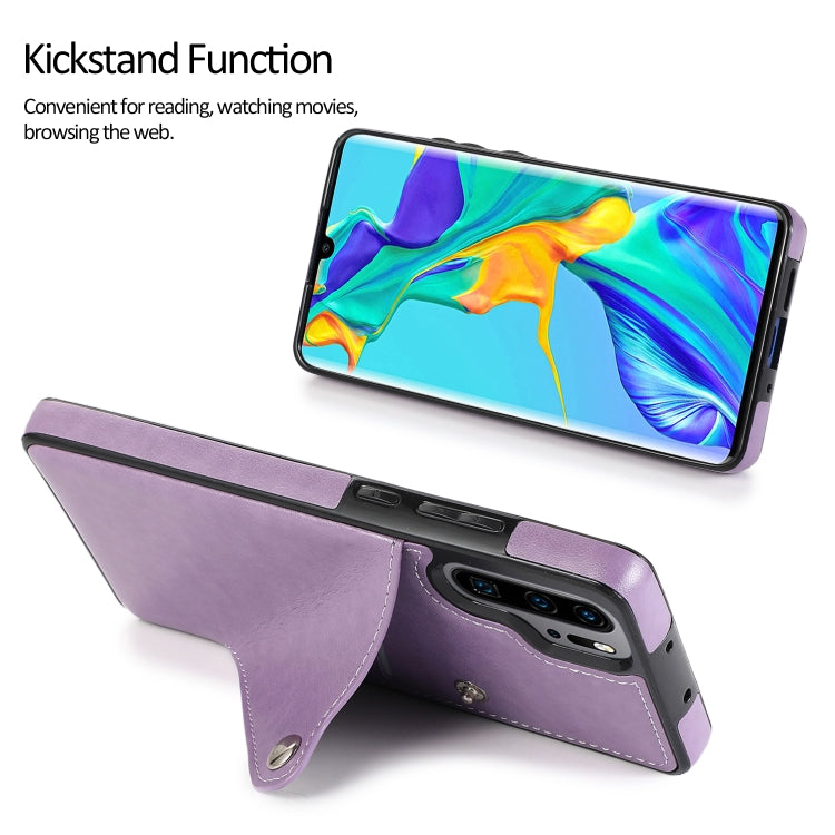 For Huawei P30 Pro Pure Color Oblique Card PU + TPU Phone Case