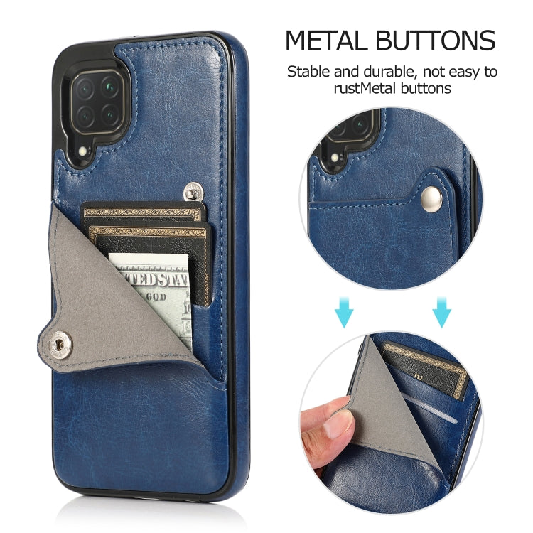For Huawei P40 Lite Pure Color Oblique Card PU + TPU Phone Case