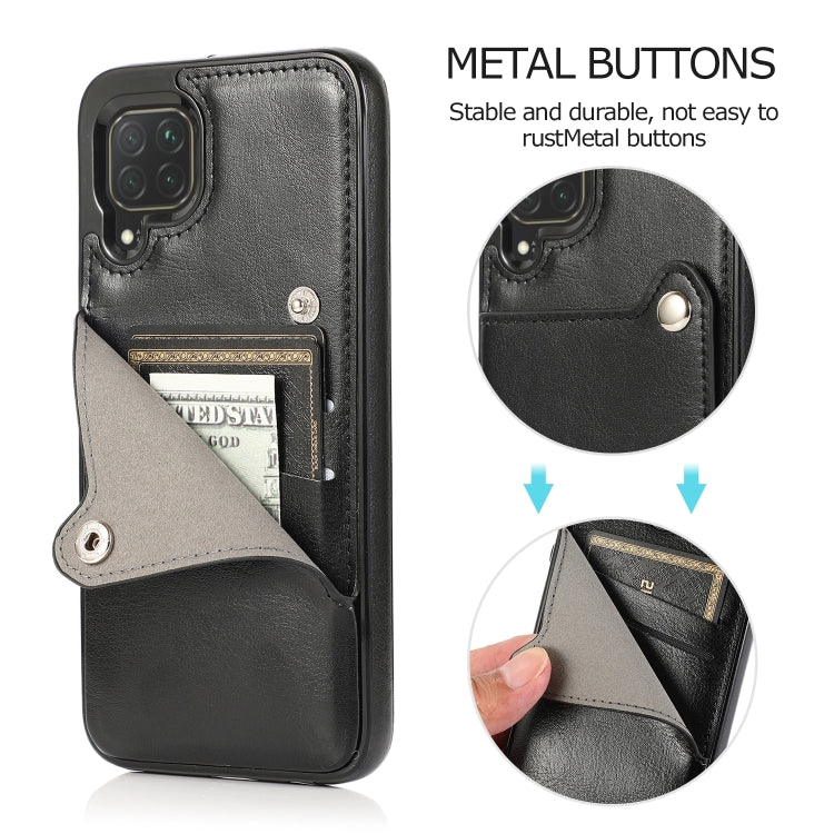 For Huawei P40 Lite Pure Color Oblique Card PU + TPU Phone Case