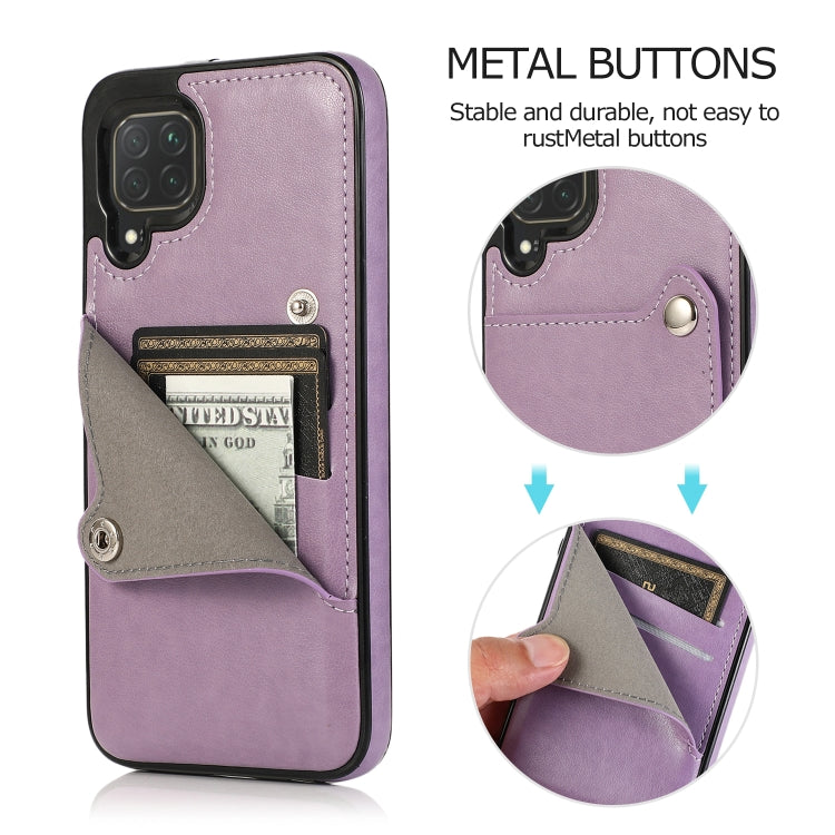 For Huawei P40 Lite Pure Color Oblique Card PU + TPU Phone Case