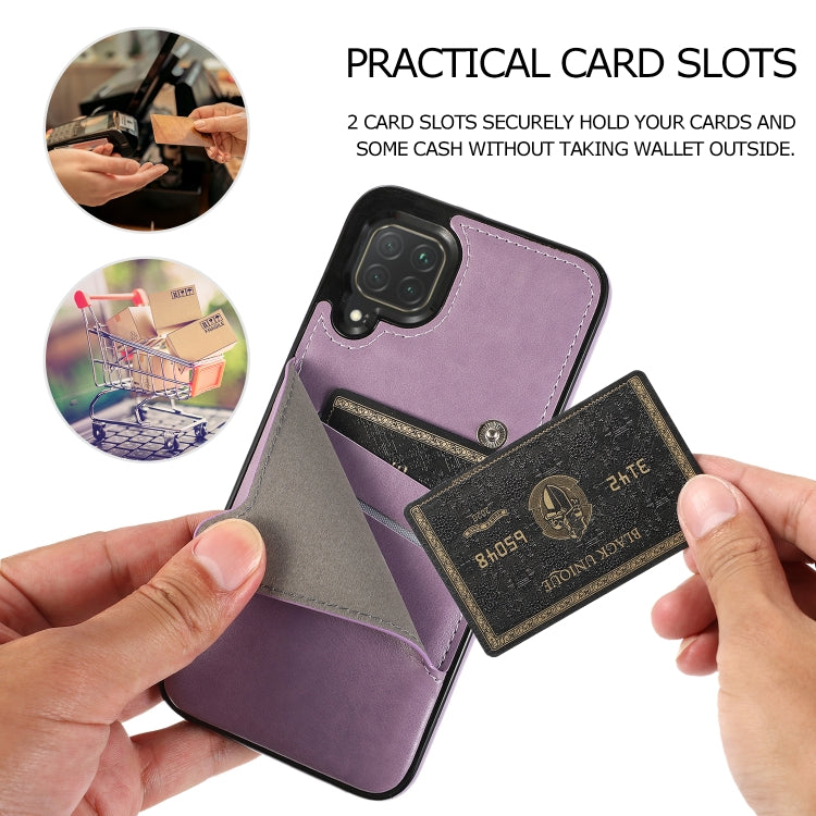 For Huawei P40 Lite Pure Color Oblique Card PU + TPU Phone Case