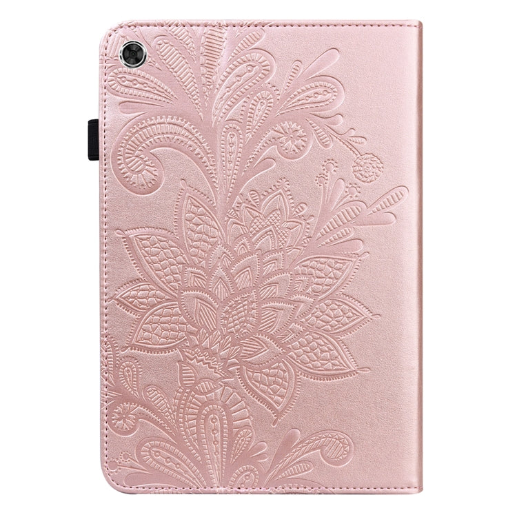 For Lenovo M10 Plus 10.6 3rd Gen 2022 Lace Flower Embossing Pattern Leather Tablet Case