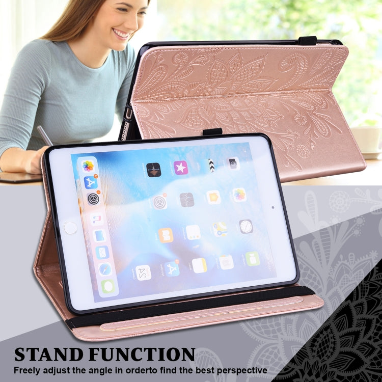 For Lenovo M10 Plus 10.6 3rd Gen 2022 Lace Flower Embossing Pattern Leather Tablet Case