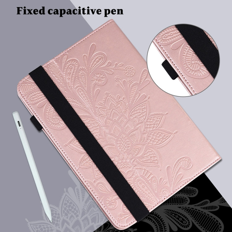 For Lenovo M10 Plus 10.6 3rd Gen 2022 Lace Flower Embossing Pattern Leather Tablet Case