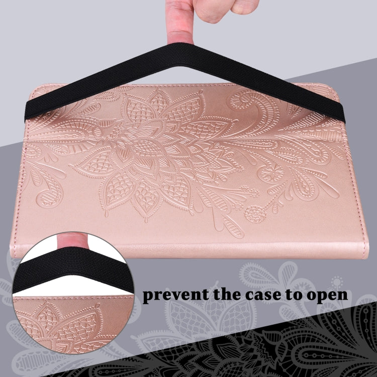For Lenovo M10 Plus 10.6 3rd Gen 2022 Lace Flower Embossing Pattern Leather Tablet Case