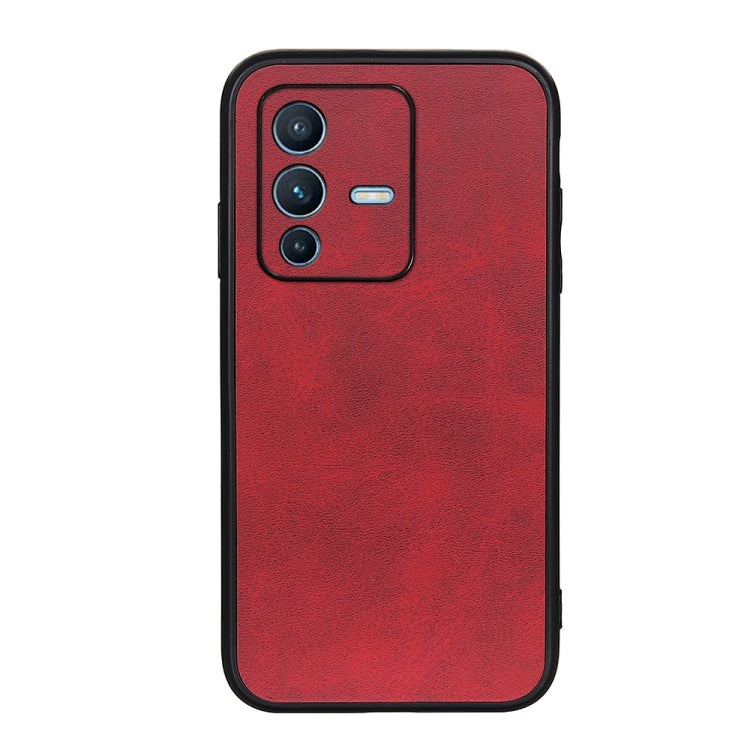 For vivo S12 Pro 5G/V23 Pro 5G Accurate Hole Two-color Calf Texture Shockproof Phone Case