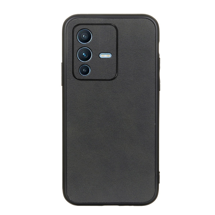 For vivo S12 Pro 5G/V23 Pro 5G Accurate Hole Two-color Calf Texture Shockproof Phone Case