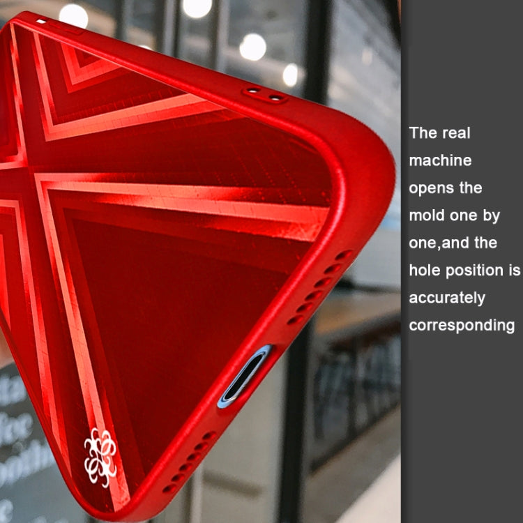 For iPhone 11 9XA Texture TPU + Tempered Glass Phone Case