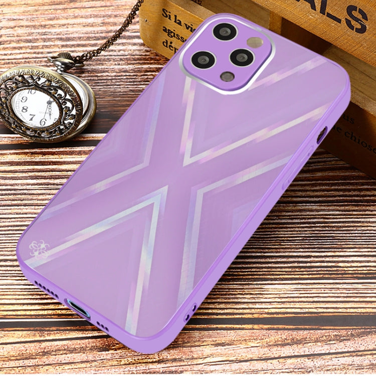 For iPhone 13 Pro Max 9XA Texture TPU + Tempered Glass Phone Case