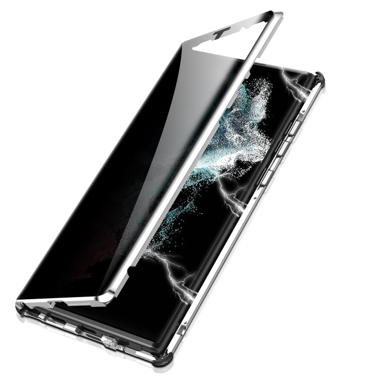 For Samsung Galaxy S21 FE 5G Anti-peeping Magnetic Double-sided Tempered Glass Phone Case