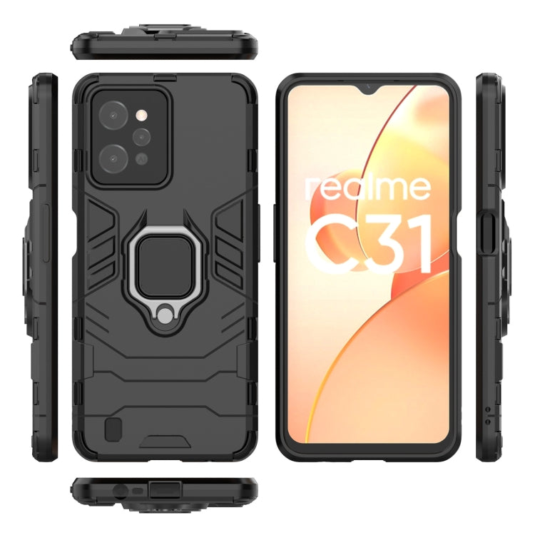 For OPPO Realme C31 Magnetic Ring Holder PC + TPU Phone Case