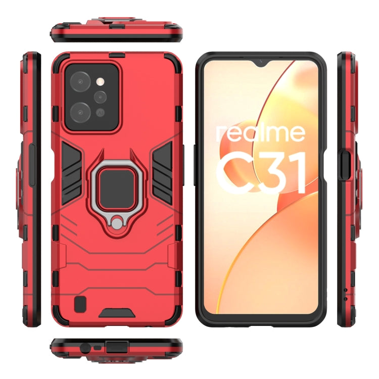 For OPPO Realme C31 Magnetic Ring Holder PC + TPU Phone Case