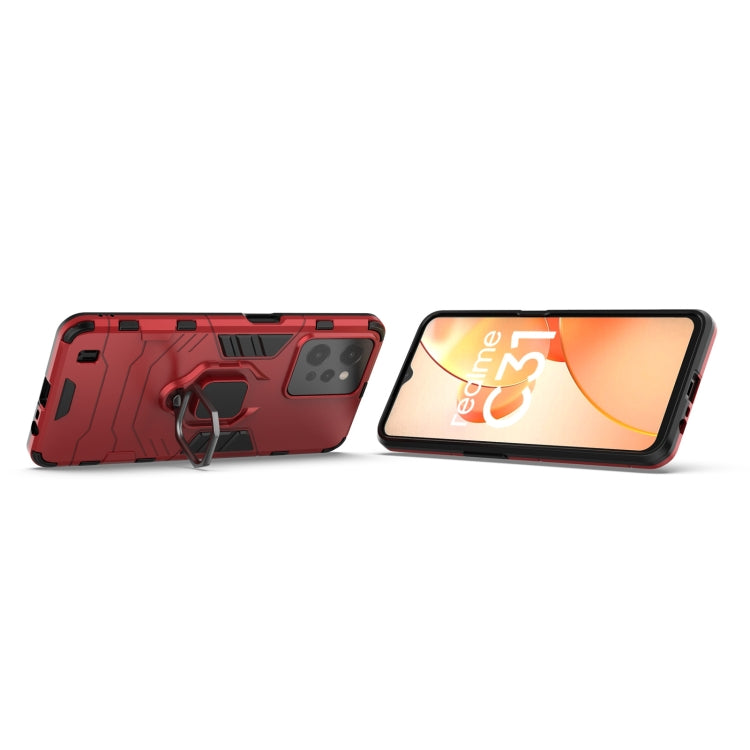 For OPPO Realme C31 Magnetic Ring Holder PC + TPU Phone Case