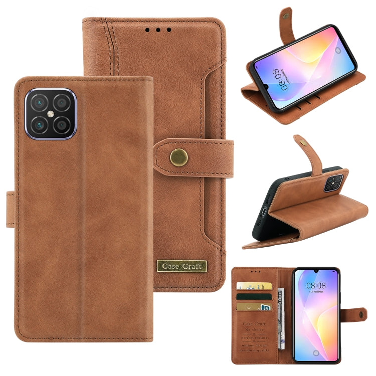 For Huawei nova 8 SE Copper Buckle Leather Phone Case