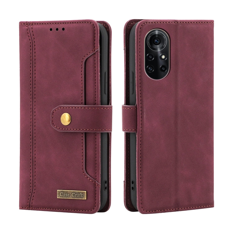 For Huawei nova 8 Copper Buckle Leather Phone Case