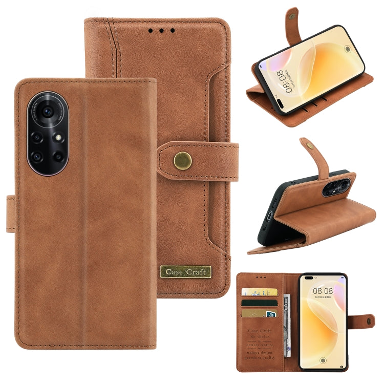 For Huawei nova 8 Pro 5G Copper Buckle Leather Phone Case