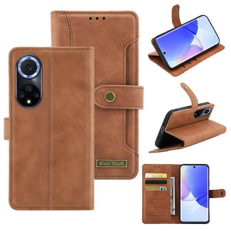 For Huawei nova 9 Copper Buckle Leather Phone Case