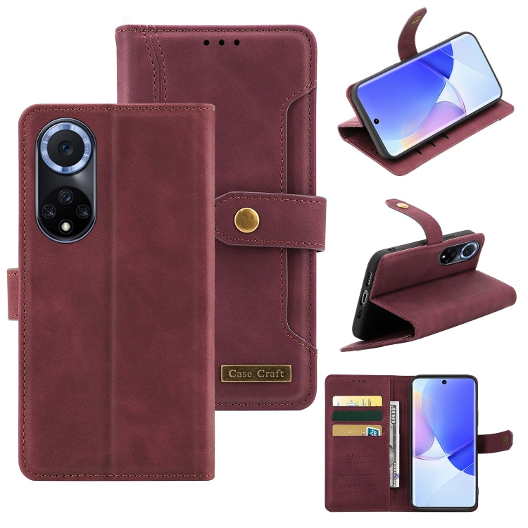 For Huawei nova 9 Pro Copper Buckle Leather Phone Case