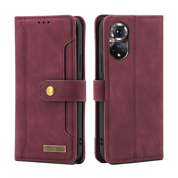 For Honor 50 Copper Buckle Leather Phone Case