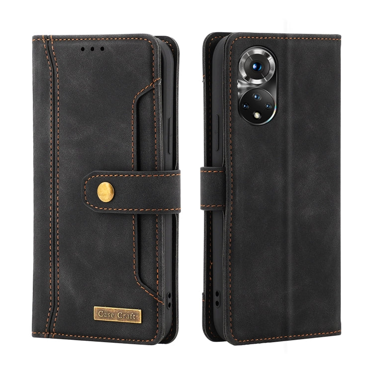 For Honor 50 Pro Copper Buckle Leather Phone Case
