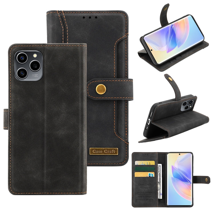 For Honor 60 SE Copper Buckle Leather Phone Case