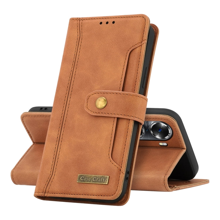 For Honor 60 Copper Buckle Leather Phone Case