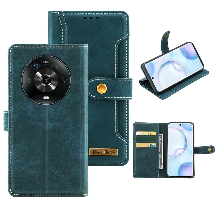 For Honor Magic4 Copper Buckle Leather Phone Case
