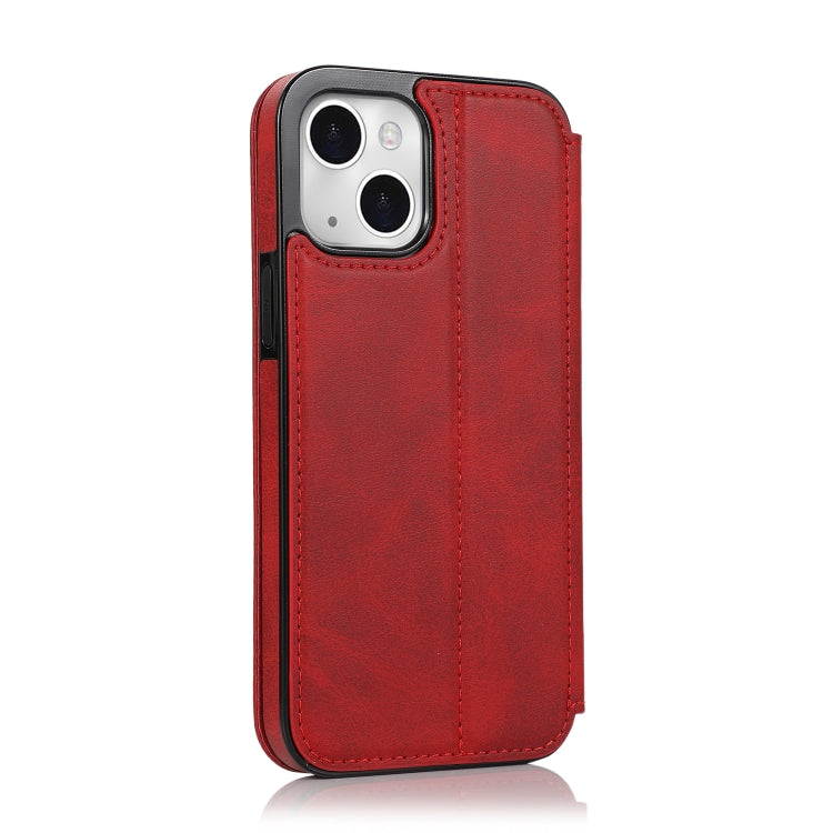 For iPhone 13 mini Knight Magnetic Suction Leather Phone Case