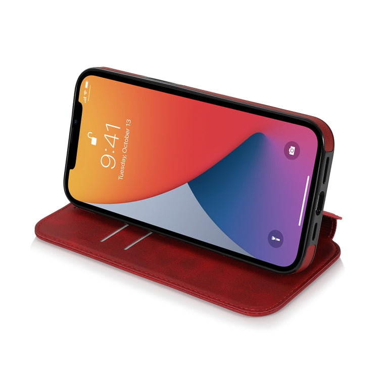 For iPhone 13 mini Knight Magnetic Suction Leather Phone Case