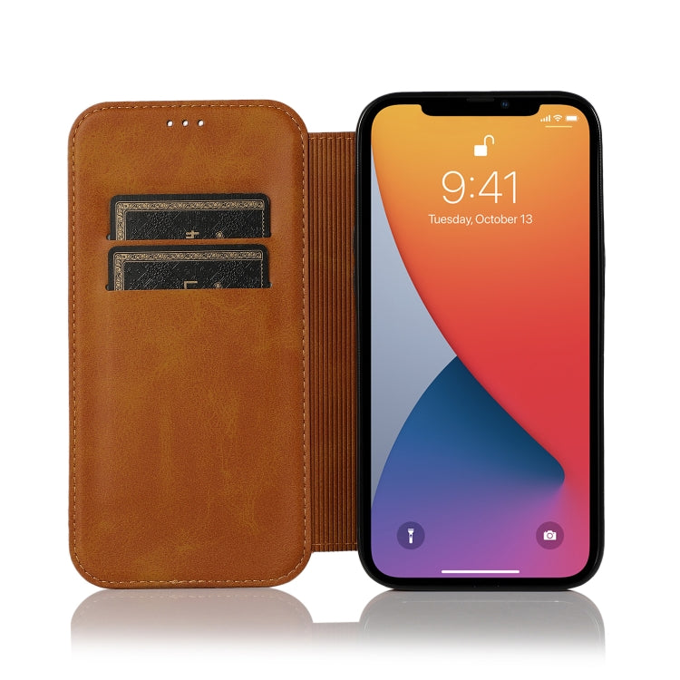 For iPhone 13 mini Knight Magnetic Suction Leather Phone Case