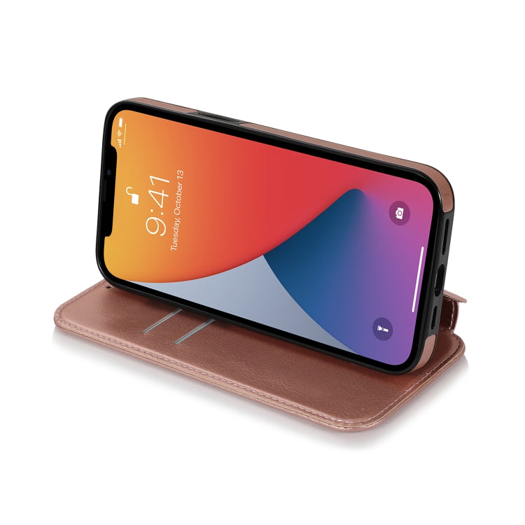 For iPhone 13 Knight Magnetic Suction Leather Phone Case