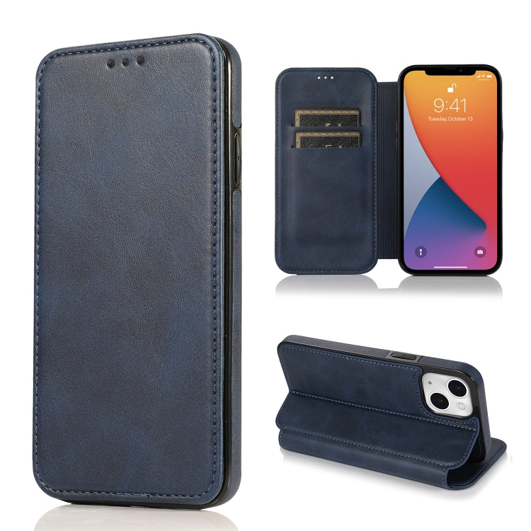 For iPhone 13 Knight Magnetic Suction Leather Phone Case
