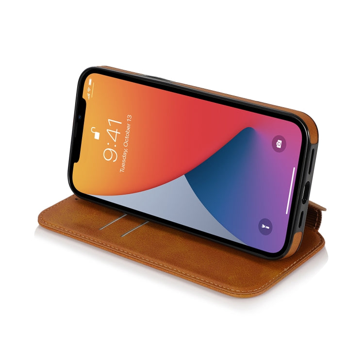 For iPhone 13 Knight Magnetic Suction Leather Phone Case