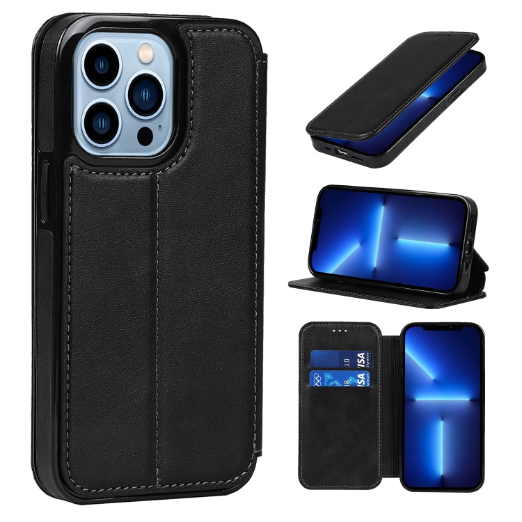 For iPhone 13 Pro Max Knight Magnetic Suction Leather Phone Case