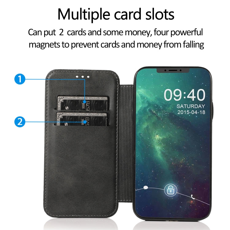 For iPhone 11 Knight Magnetic Suction Leather Phone Case