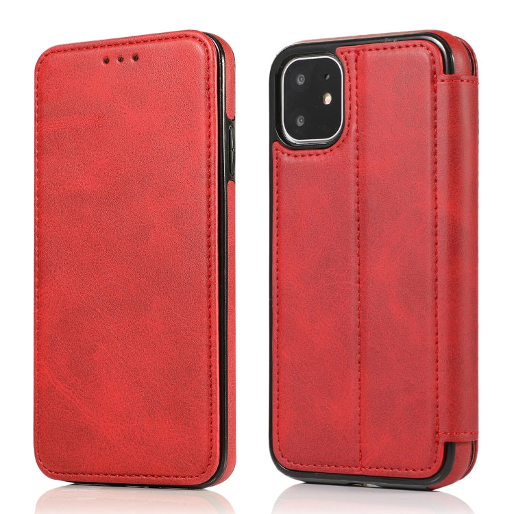 For iPhone 11 Knight Magnetic Suction Leather Phone Case
