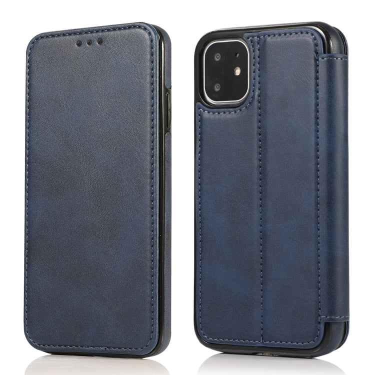 For iPhone 11 Knight Magnetic Suction Leather Phone Case