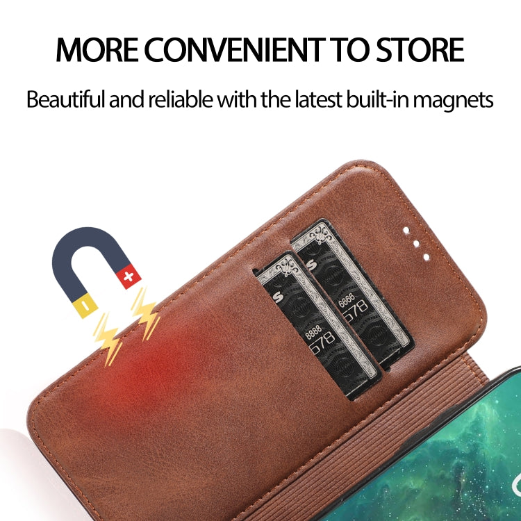 For iPhone 11 Knight Magnetic Suction Leather Phone Case