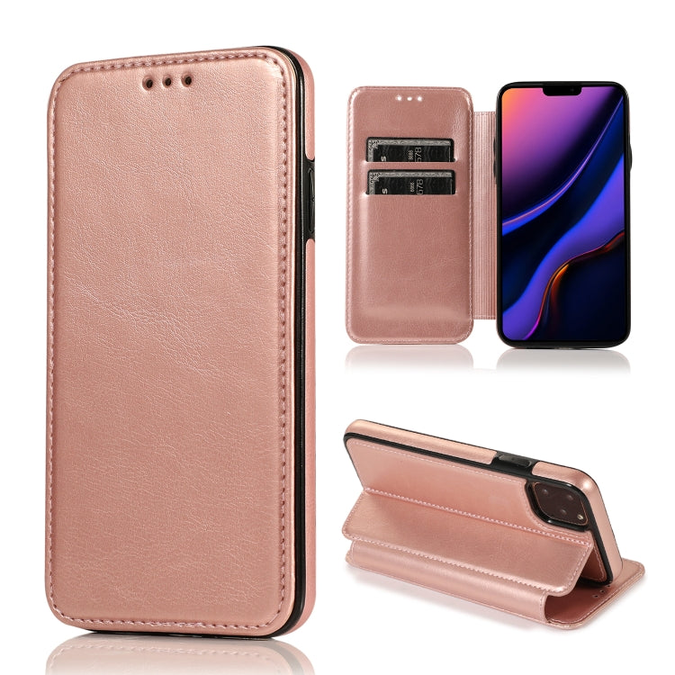 For iPhone 11 Pro Knight Magnetic Suction Leather Phone Case