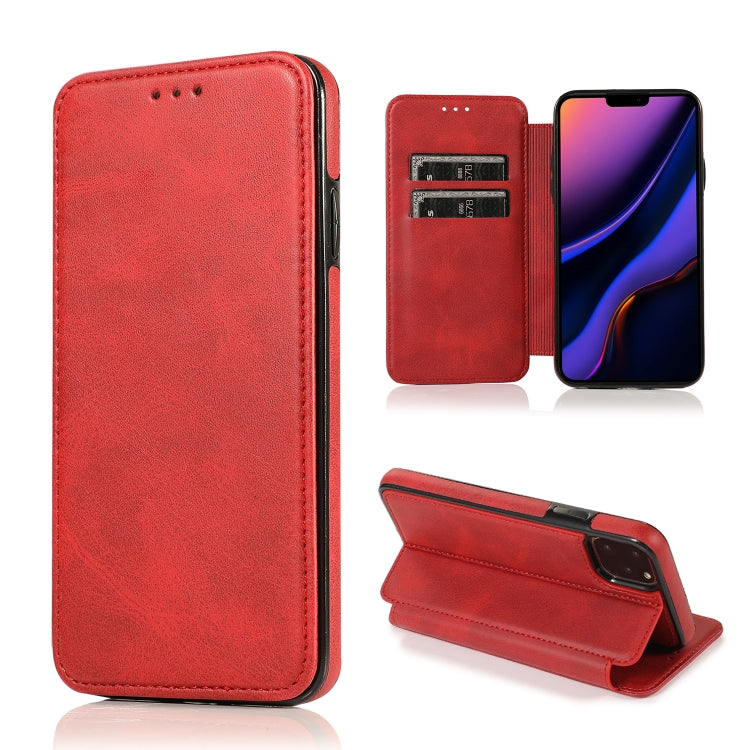 For iPhone 11 Pro Knight Magnetic Suction Leather Phone Case