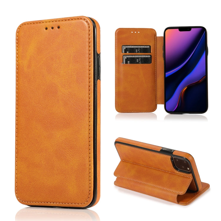 For iPhone 11 Pro Knight Magnetic Suction Leather Phone Case