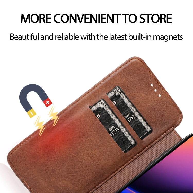 For iPhone 11 Pro Max Knight Magnetic Suction Leather Phone Case