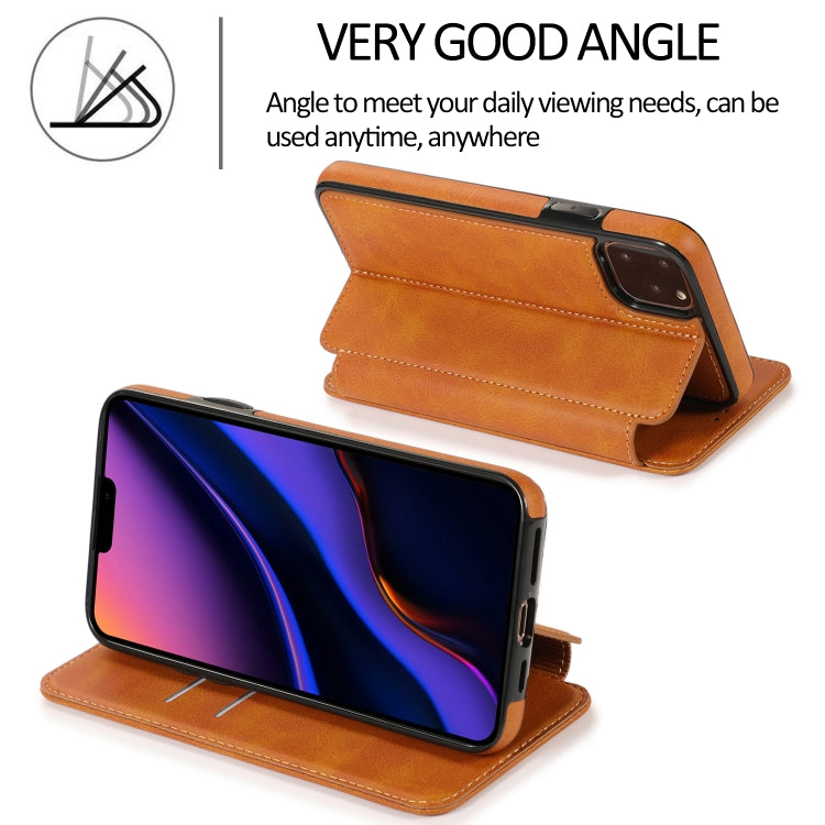 For iPhone 11 Pro Max Knight Magnetic Suction Leather Phone Case
