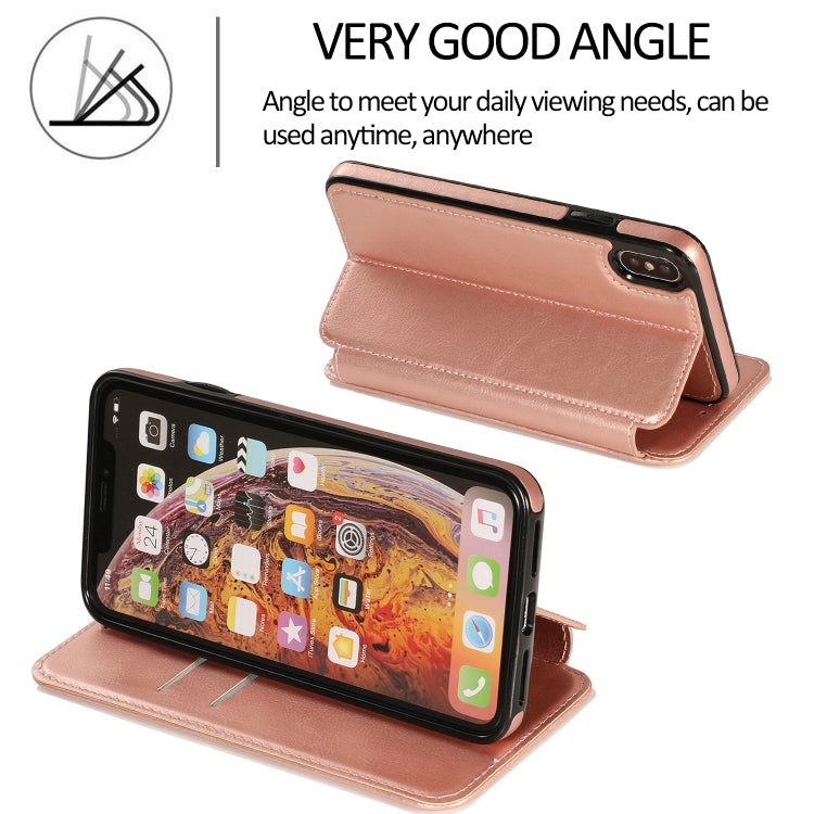 For iPhone X / XS Knight Magnetic Suction Leather Phone Case