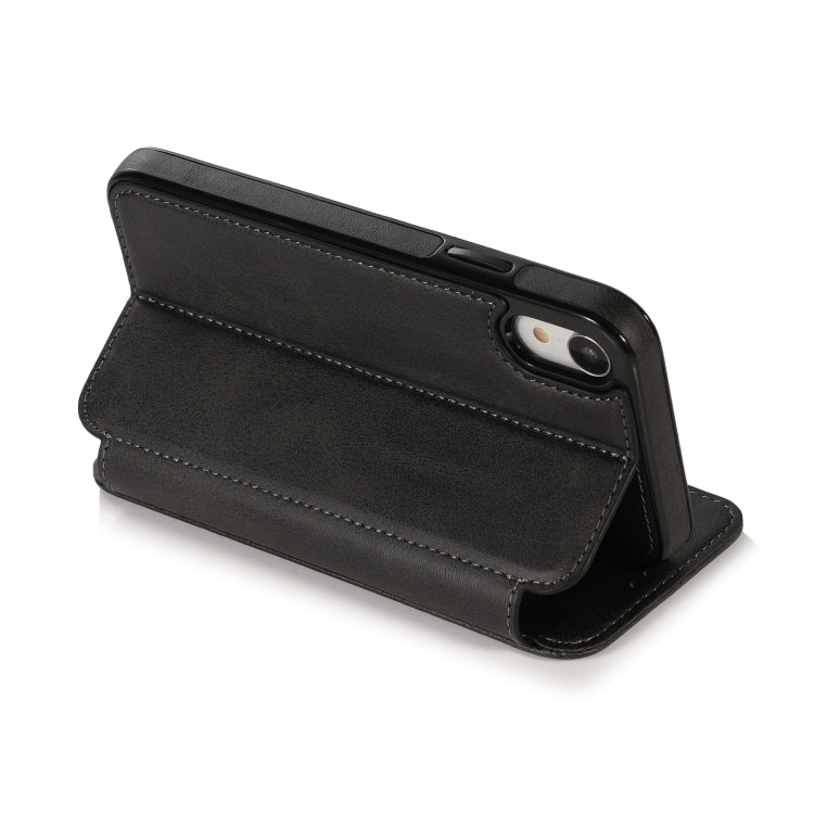 For iPhone XR Knight Magnetic Suction Leather Phone Case