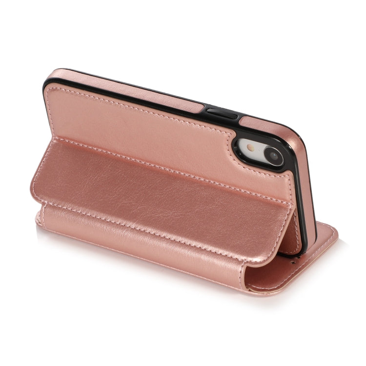 For iPhone XR Knight Magnetic Suction Leather Phone Case