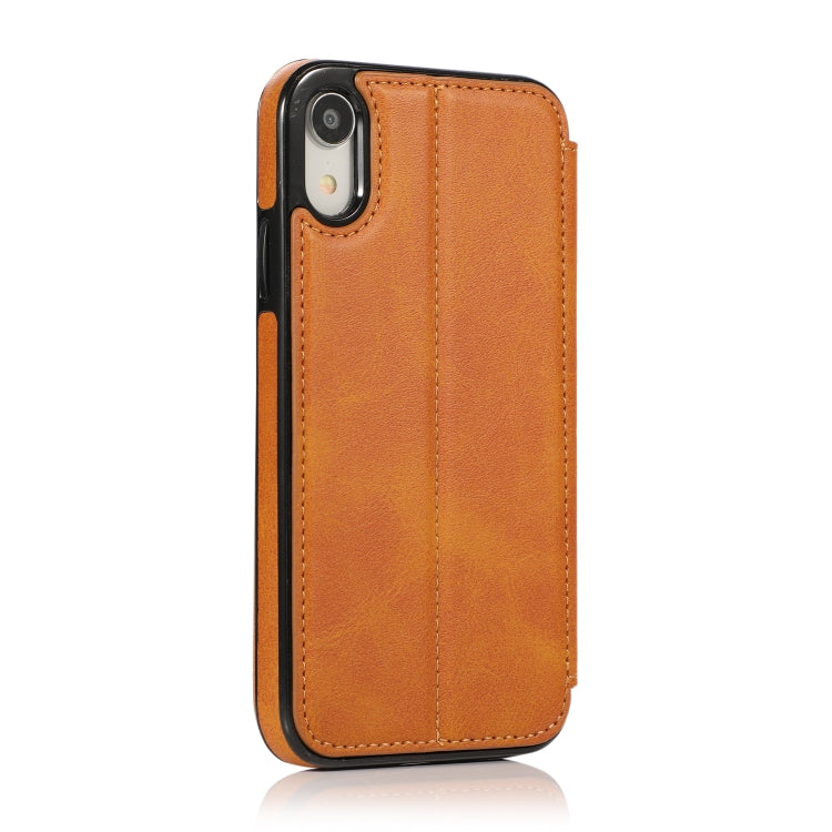 For iPhone XR Knight Magnetic Suction Leather Phone Case