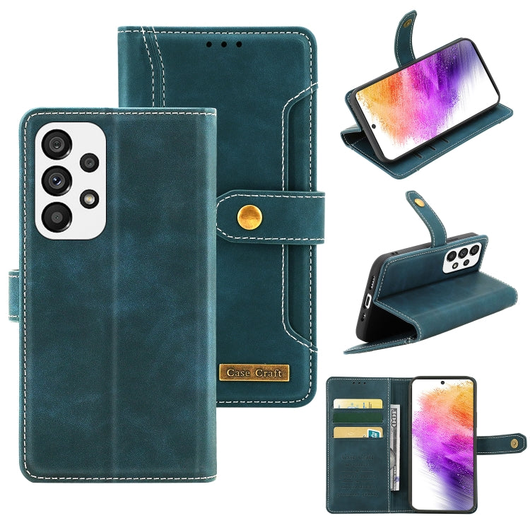 For Samsung Galaxy A73 5G Copper Buckle Leather Phone Case
