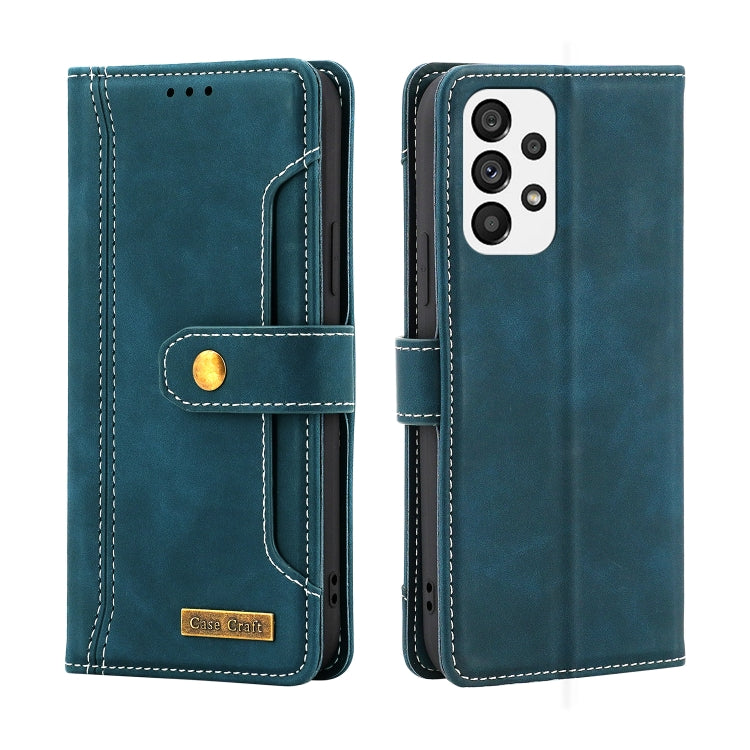 For Samsung Galaxy A73 5G Copper Buckle Leather Phone Case