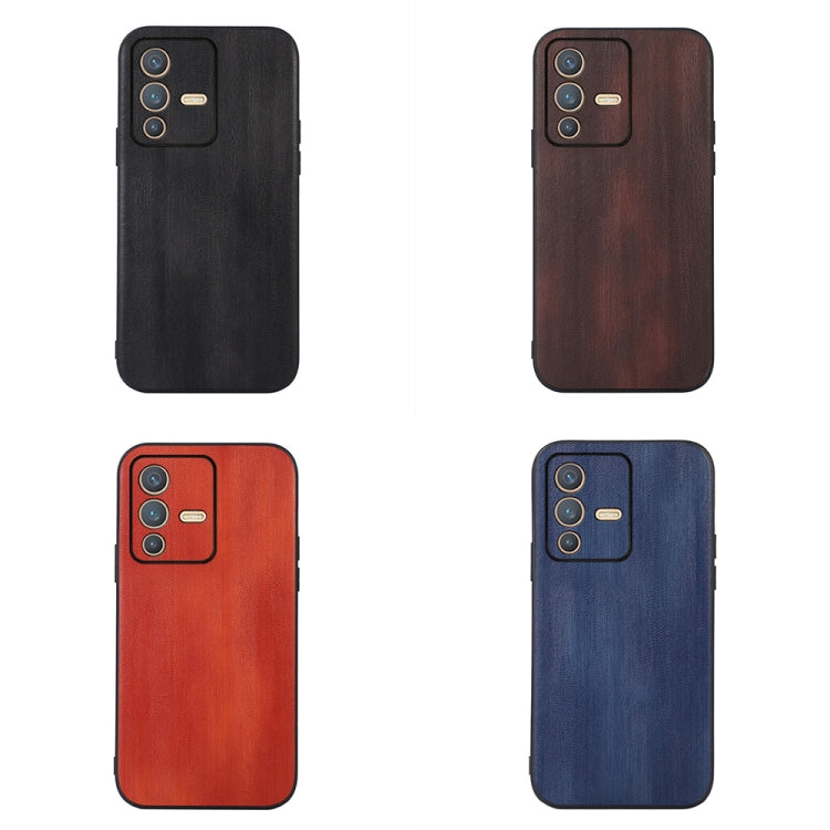 For vivo S12 5G / V23 5G Yellow Cow Texture PU Phone Case